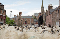 Agyness Deyn as Chris Guthrie and Kevin Guthrie as Ewan Tavendale in "Sunset Song."