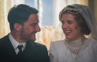 Kevin Guthrie as Ewan Tavendale and Agyness Deyn as Chris Guthrie in "Sunset Song."