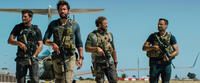 Pablo Schreiber as Tanto, John Krasinski as Jack Silva, David Denman as Boon and Dominic Fumusa as Tig in "13 Hours: The Secret Soldiers of Benghazi."