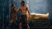 Brenton Thwaites as Bek and Nikolaj Coster-Waldau as Horus in "Gods of Egypt."