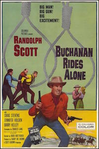Poster art for "Buchanan Rides Alone."