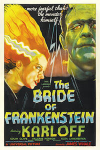 Poster art for "The Bride of Frankenstein."