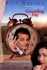 Poster art for "Groundhog Day."