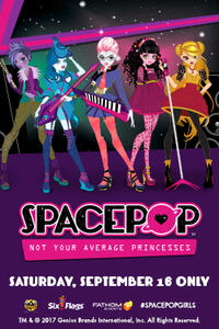 Poster art for "SpacePOP: Not Your Average Princesses."