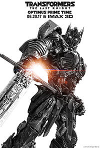 Transformers: The Last Knight Optimus Prime Time poster art