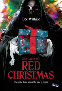 Red Christmas poster art