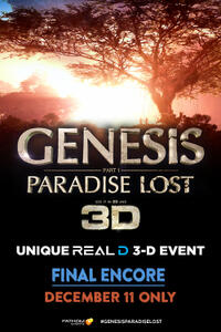 Poster art for "Genesis: Paradise Lost (3D)."