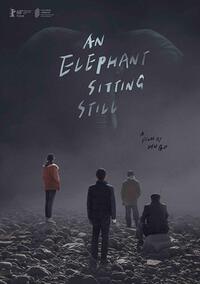 An Elephant Sitting Still poster art