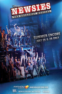 Poster art for "DISNEY’S NEWSIES: THE BROADWAY MUSICAL! – Summer Encore."