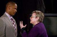 Jamie Foxx as Kelvin Moore and Kathy Bates as Susan in "Valentine's Day."