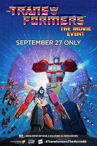 Poster art for "The Transformers (1986) Movie Event".