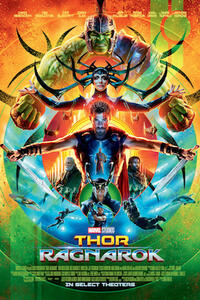 Poster art for "Marvel Studios 10th: Thor: Ragnarok: The IMAX Experience".