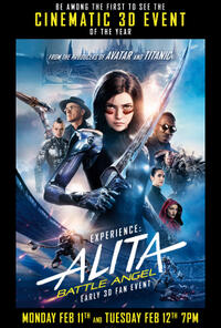 Experience: Alita Battle Angel Early 3D Fan Event poster art