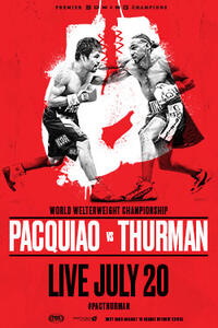 Poster art for "Manny Pacquiao vs. Keith Thurman".
