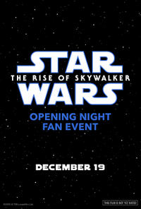 Opening Night Fan Event: Star Wars: The Rise of Skywalker poster art