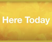 Title treatment for "Here Today"