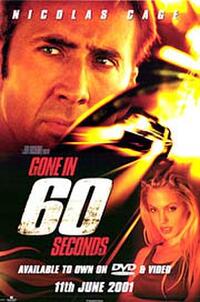 Poster art for "Gone in 60 Seconds."