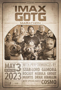 IMAX Guardians of the Galaxy marathon poster art