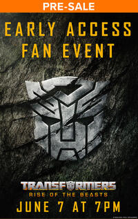 Transformers: Rise of the Beasts Early Access Fan Event poster art
