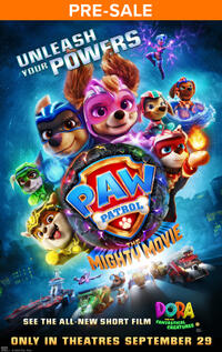 PAW Patrol: The Mighty Movie poster art