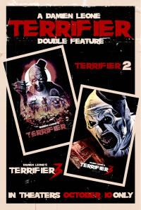 Double Feature: Terrifier 2 / Terrifier 3 poster art