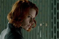 Scarlett Johansson as Natasha Romanova/Black Widow in "The Avengers."
