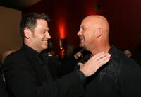 Director Scott Wiper and "The Condemned" star Steve Austin at the after party of an L.A. screening.