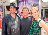 Robert Rodriguez, Alan Horn and Leslie Mann at the California premiere of "Shorts."