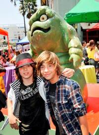Leo Howard and Jimmy Bennett at the California premiere of "Shorts."