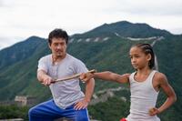 Jackie Chan as Mr. Han and Jaden Smith as Dre Parker in "The Karate Kid (2010)."
