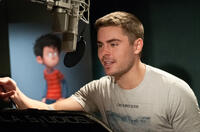 Zac Efron on the set of "Dr. Seuss' The Lorax."