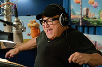 Danny DeVito on the set of "Dr. Seuss' The Lorax."