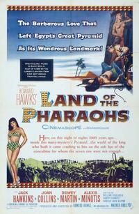 Poster art for "Land of the Pharaohs."