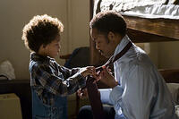 Jaden Smith helps out dad, Will Smith, in "The Pursuit of Happyness." 