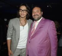 Rain and Joel Silver at the California premiere of "Speed Racer" - After Party.