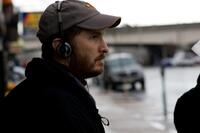 Director Darren Aronofsky on the set of "The Wrestler."