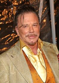 Mickey Rourke at the California premiere of "The Wrestler."