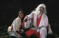 Peter and Tatsuya Nakadai as Lord Hidetora Ichimonji in "Ran."