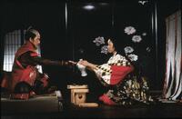 Jinpachi Nezu as Jiromasatora Ichimonji and Mieko Harada as Lady Kaede in "Ran."