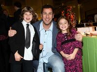 Jonathan Heit, Adam Sandler and Laura Ann Kesling at the after party of the California premiere of "Bedtime Stories."