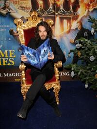 Russell Brand at the UK premiere of "Bedtime Stories."