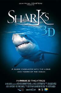 Poster art for "Sharks 3D."