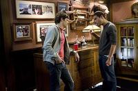 Adam Brody with director Jonathan Kasdan on the set of "In the Land of Women."