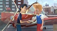 Wilbur Robinson and Lewis in "Meet the Robinsons."