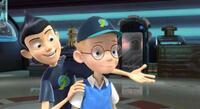 Wilbur Robinson and Lewis in "Meet the Robinsons."