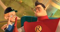 Lewis and Uncle Art in "Meet the Robinsons."