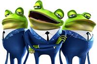 Frankie the Frog (pictured center) is the orchestra leader of the swing band in "Meet the Robinsons."