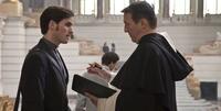 Colin O'Donoghue as Michael Kovak and Ciaran Hinds as Father Xavier in "The Rite."