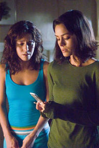 Ana Claudia Talancon and Shannyn Sossamon in "One Missed Call."