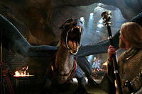 The dragon Saphira shows her fierceness in "Eragon."